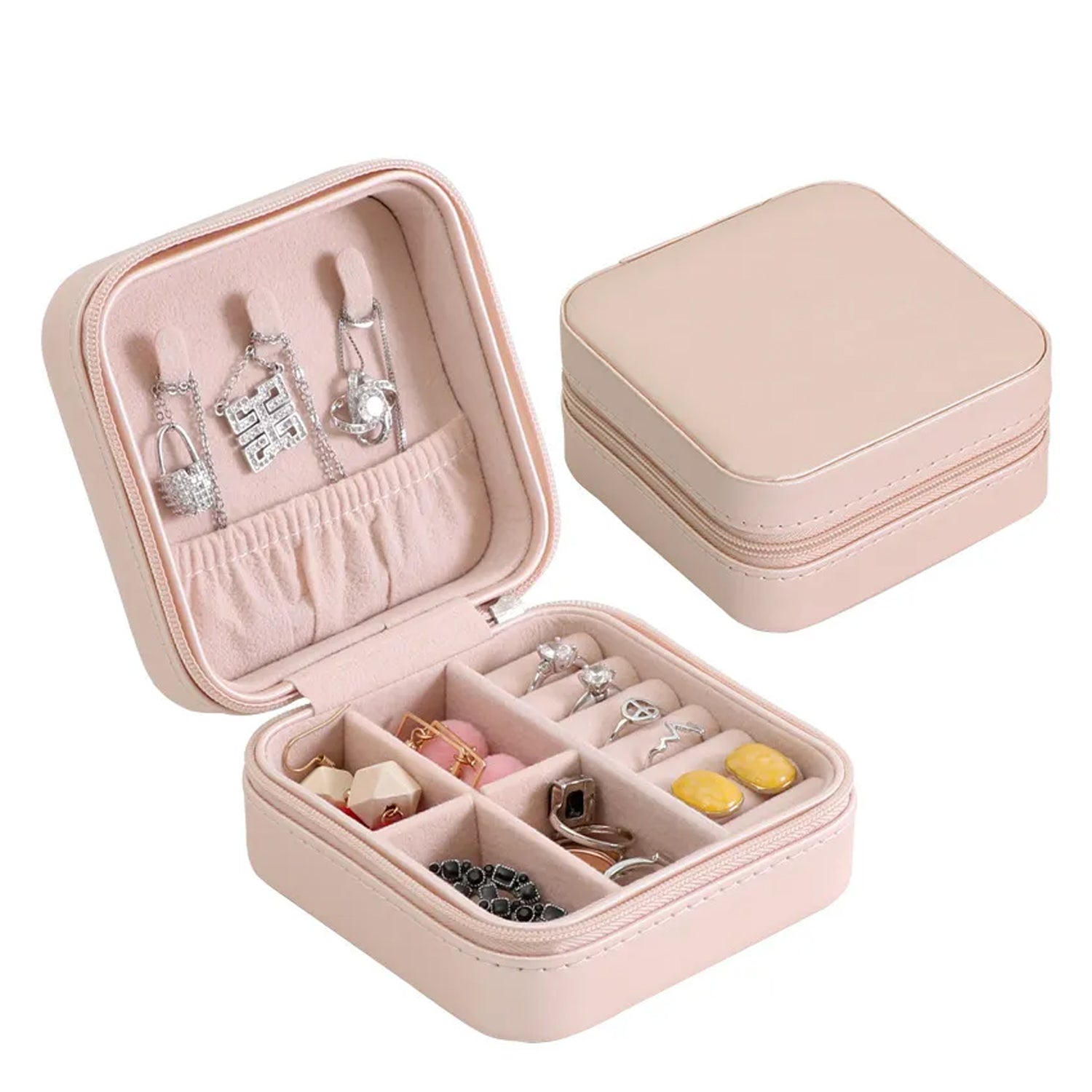 Mini PU Leather jewellery Box for Travel & Storage Mini PU Leather jewellery Box for Travel & Storage